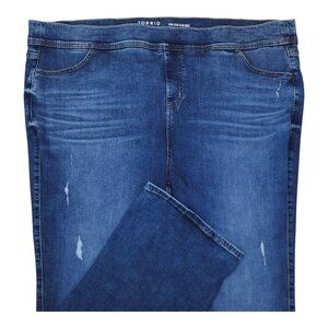 Torrid Womens Lean Jean Slim Boot Super Soft Denim Size 4S Blue Pull On